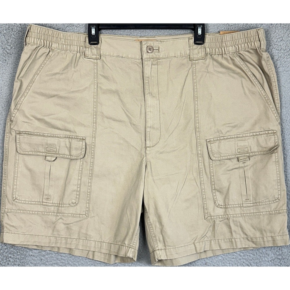 NEW The Foundry Supply Co. Shorts Mens 52X9 Big Tan Cargo Safari Stretch Waist